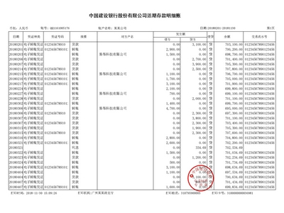 银行对公流水制作
